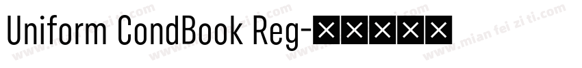 Uniform CondBook Reg字体转换